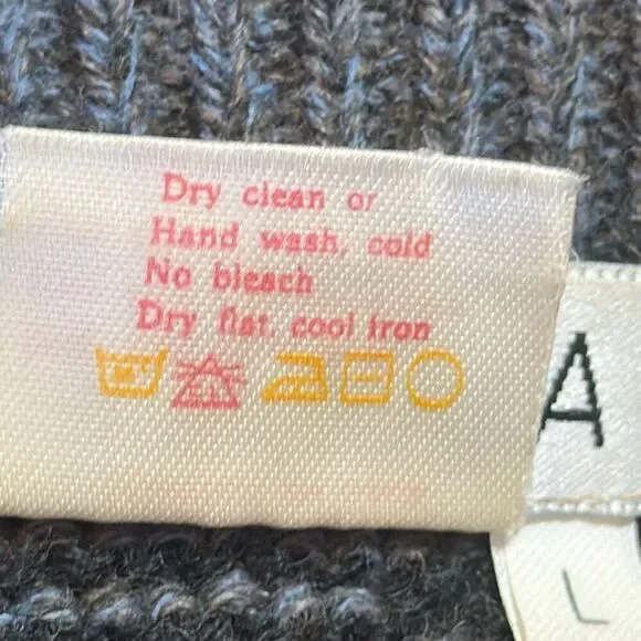 Via Italia Mens Large‎ Wool Alpaca Blend Sweater Italy VTG Preppy Academia